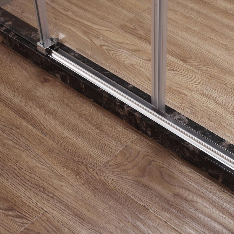 Sanitaryware Sliding Shower Screen with Matt Black Aluminum Frame