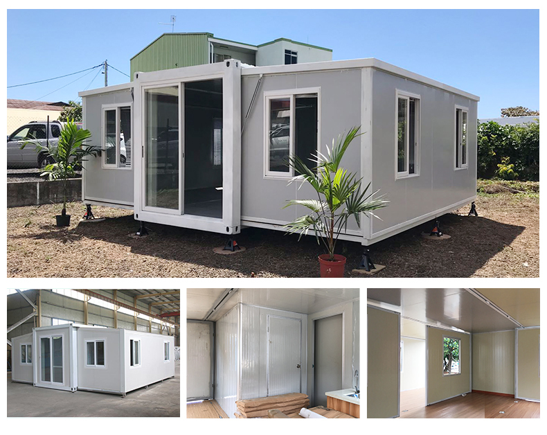 Steel Luxury Foldable Expandable Folding Flat Pack Container House Fast Install 20FT 40FT for Two or Three Bedrooms