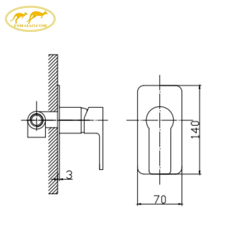 Watermark Approved Solid Brass Body Cost-Effective Scratch-Resistant Shower Mixer