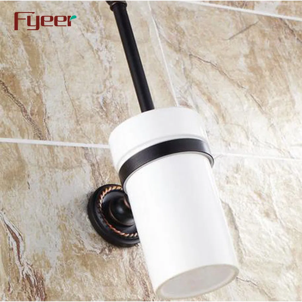 Держатель для туалетного ёршика Fyeer Black Series, латунь