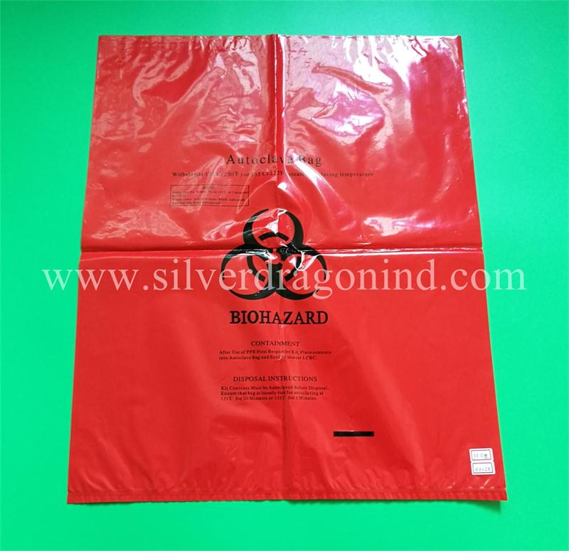 Custom Medical Waste Bag, Biohazard Bag, Autoclave Bag for Hospital/Clinic