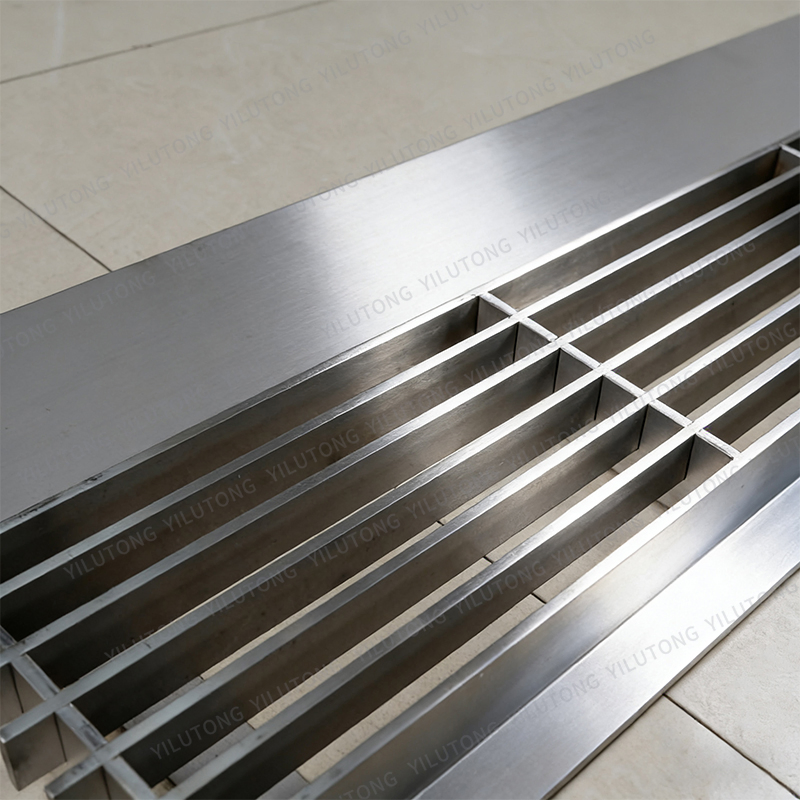 Long-Lasting Stainless Steel Linear Drain Channel Cover for Floor Applications