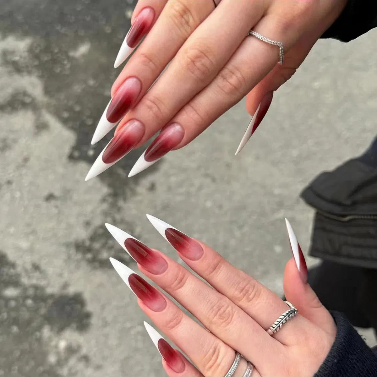 Trendy Halloween Gradient Press on Nails Non-Toxic Easy Apply Nail Art Set