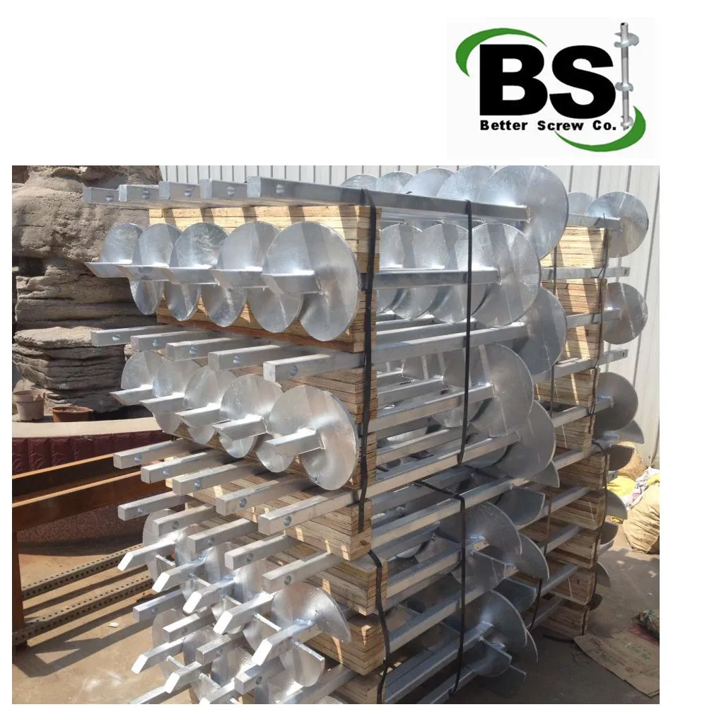 Square/Round Shaft Steel Helical Anchor/Helical Pier/Screw Piles
