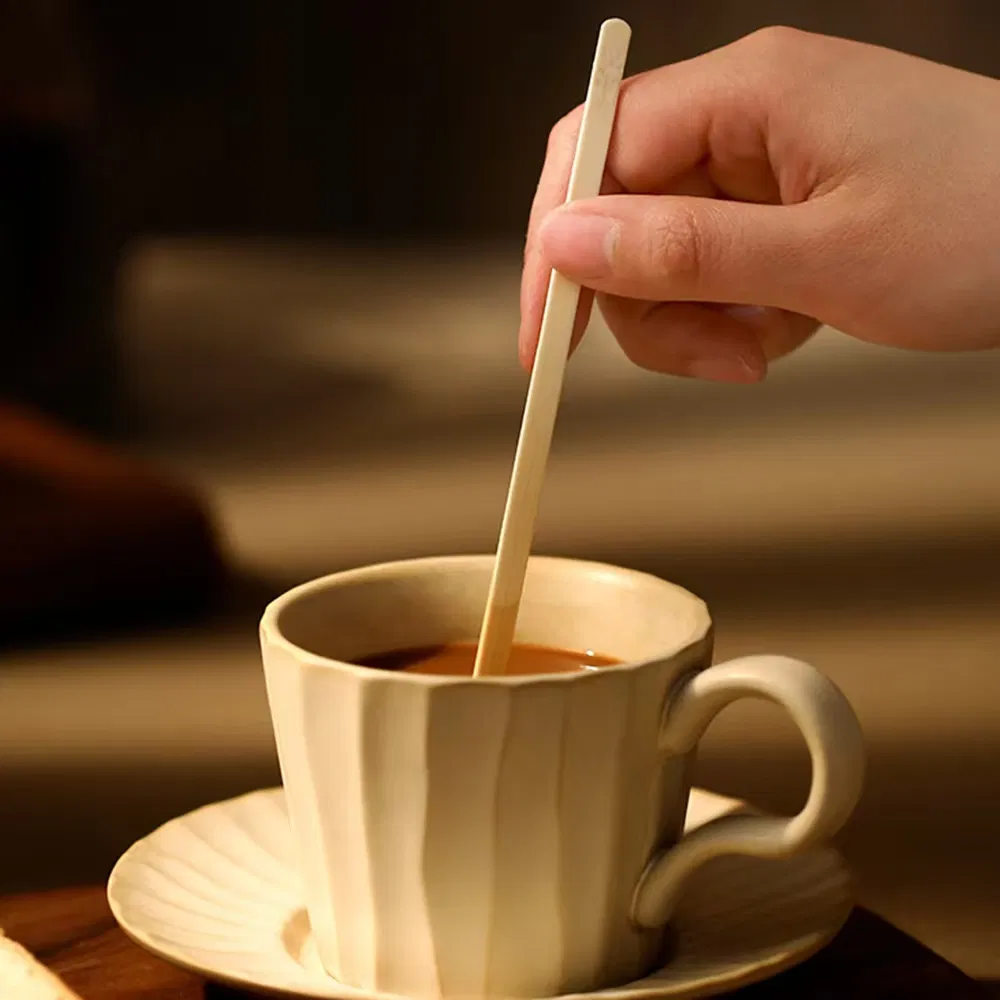 Reusable Bamboo Coffee Tea Stir Sticks Disposable Coffee Stirrer