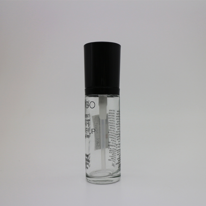 Hot Sale Frosted Glass Foundation Bottle with Cap and Brush