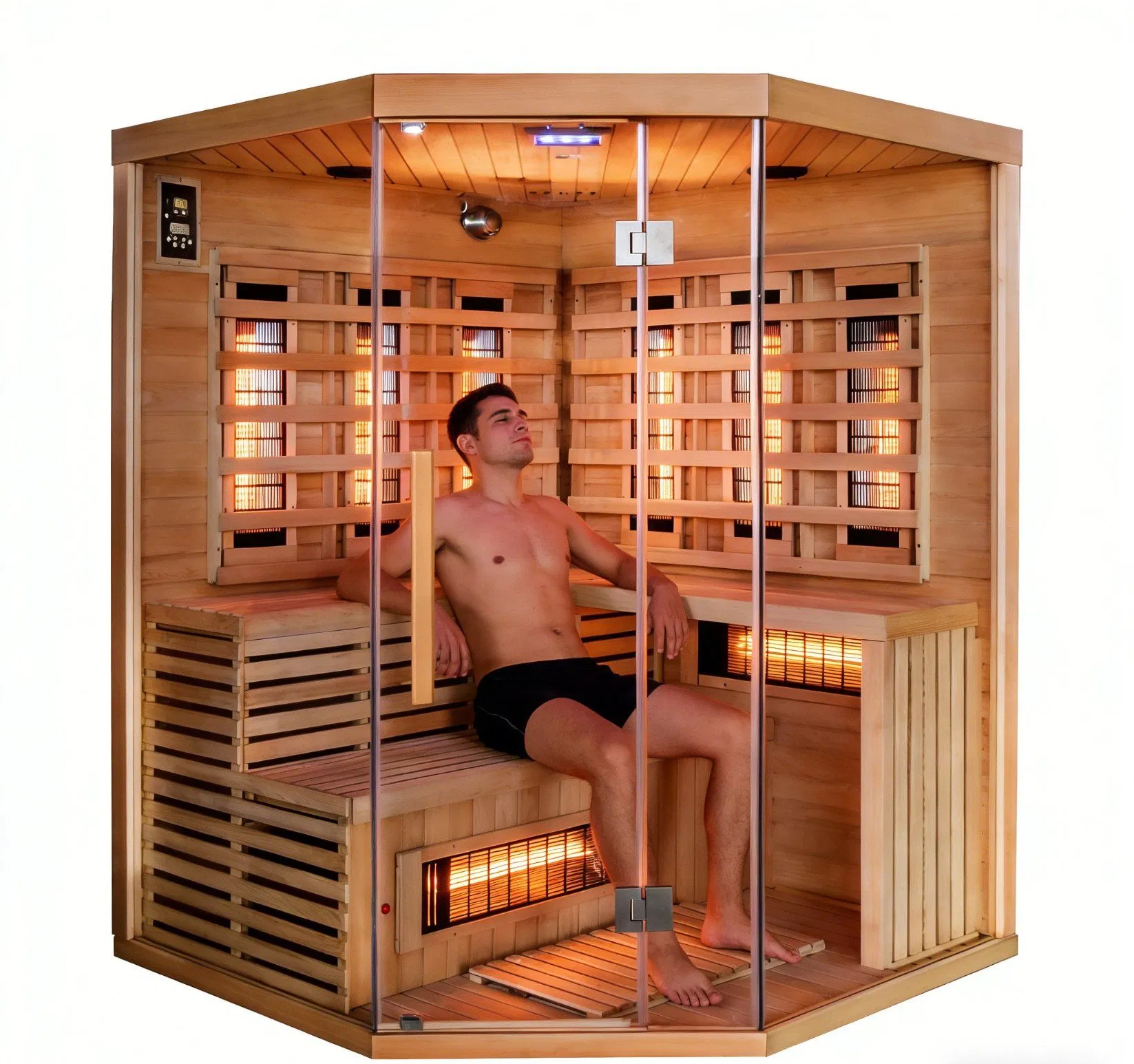 Панорамная инфракрасная сауна с карбоновым обогревателем