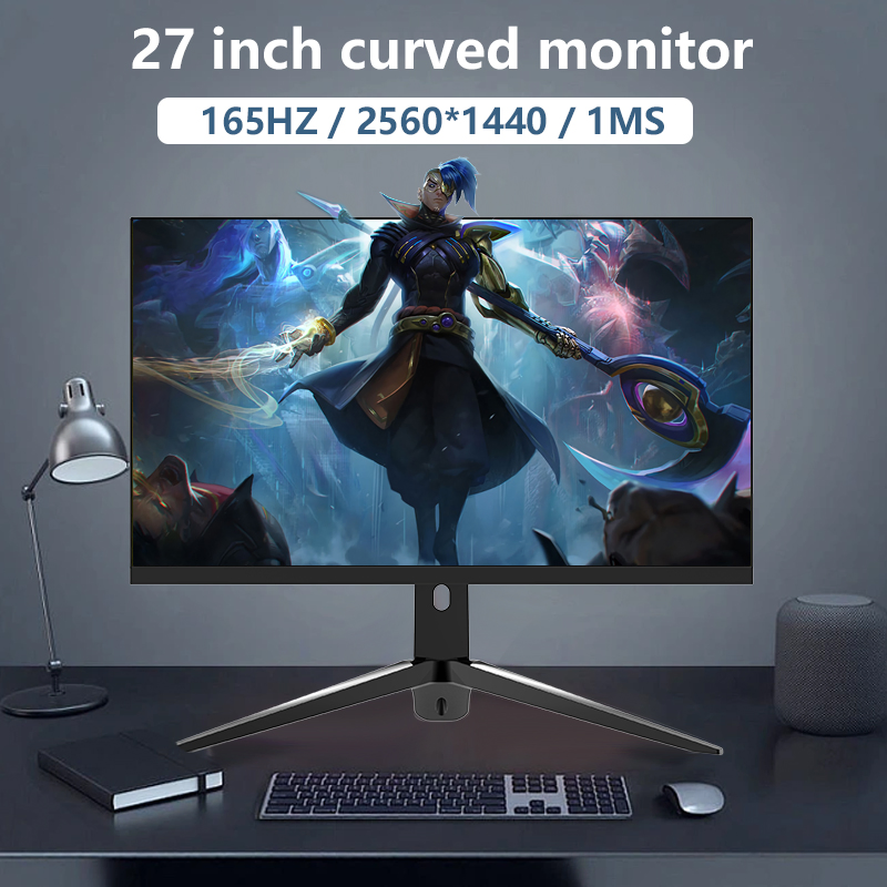 Игровой монитор 27 дюймов, изогнутый, 165 Гц, 1 мс