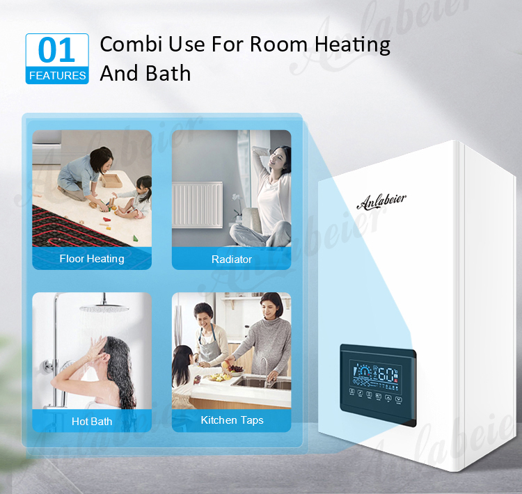 AC220V Voltage 6kw 8kw 10kw 12kw Adjust Power WiFi Function Water Boiler for Indoor Heating