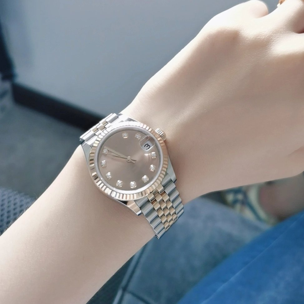 5A Lady Watch - 31mm Rose Gold 904L Stainless Steel Dial 31mm/41mm Diamond Calendar Mechanical Watch