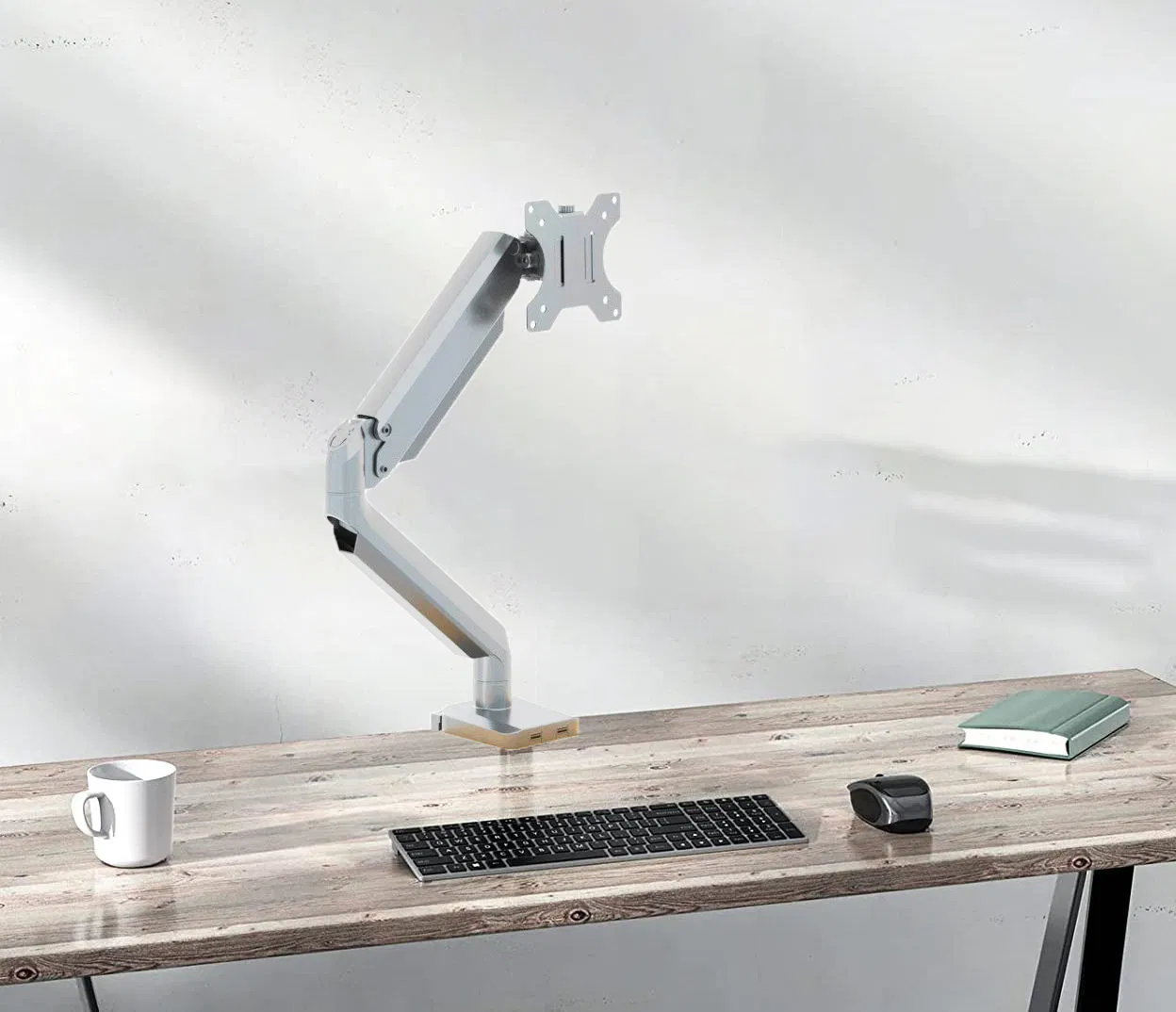 AG8-21 High Quality Aluminium Adjustable Flexible Single Gas Spring Laptop Computer Monitor Stand Lcdmonitor Arm