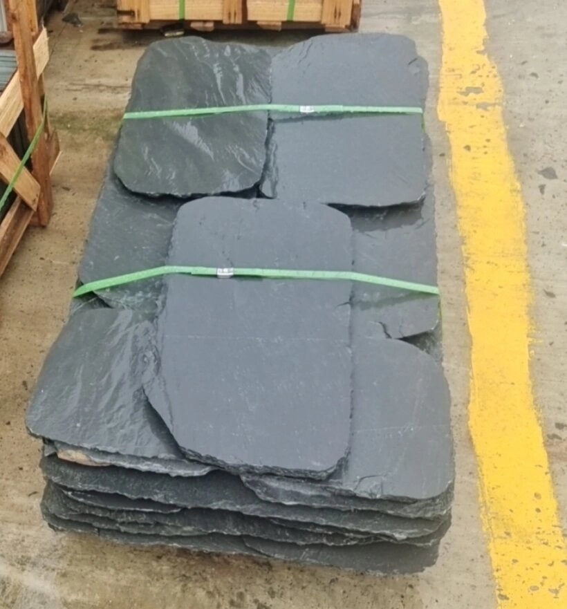 Custom Black Slate Paving Stone Outdoor Garden Stepping Stones Wholesale Slate Stepping Slate Tiles for Garden Decoration