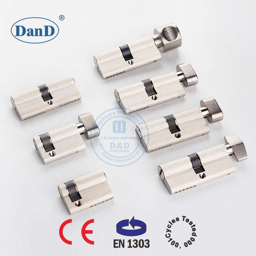 Double Open Aceesories Protector Euro Door Sollid Brass Lock Cylinder