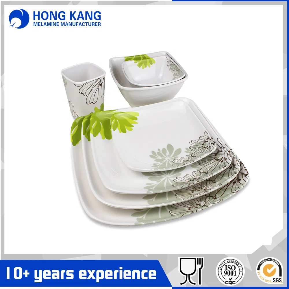 Custom Design Kitchenware Melamine Dinner Plate Set