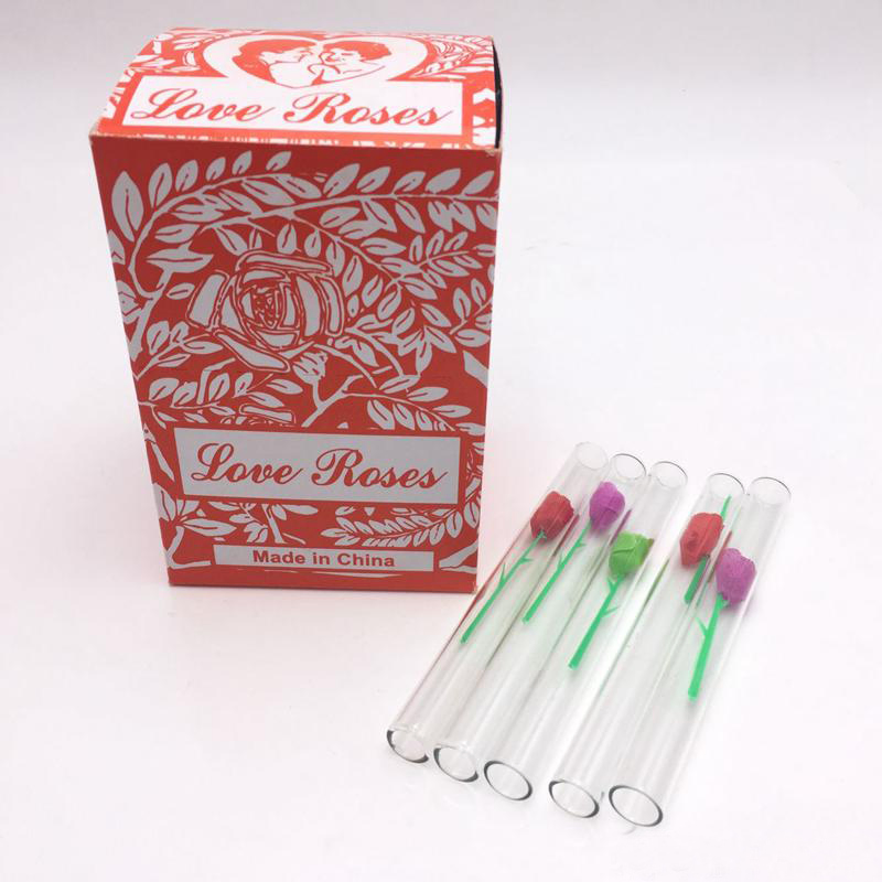 2022 Cheapest Glass Pipe with Love Rose