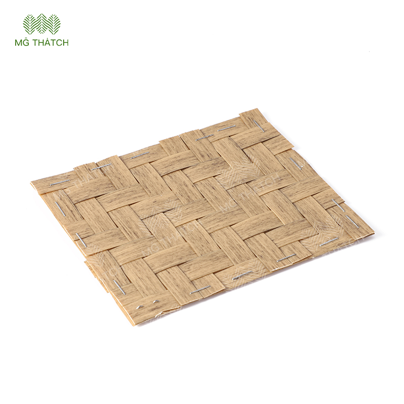 New Plastic Synthetic Rattan Woven Bamboo Mat Sheet for Ceiling Decoration