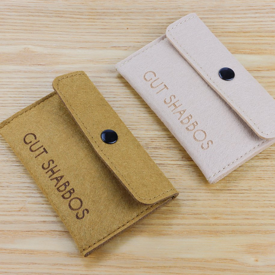 Custom Mini Business Card Coin Purse Key Card Holder Felt Purse Wallet Bag