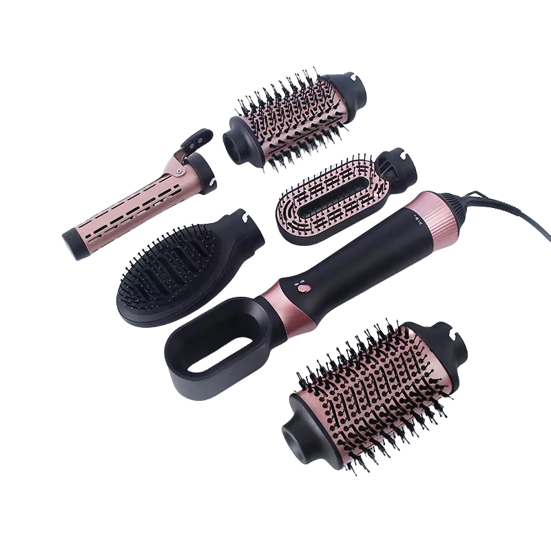 Electric Hair Straightener 5 in 1 Hot Air Brush Blow Dryer Styler