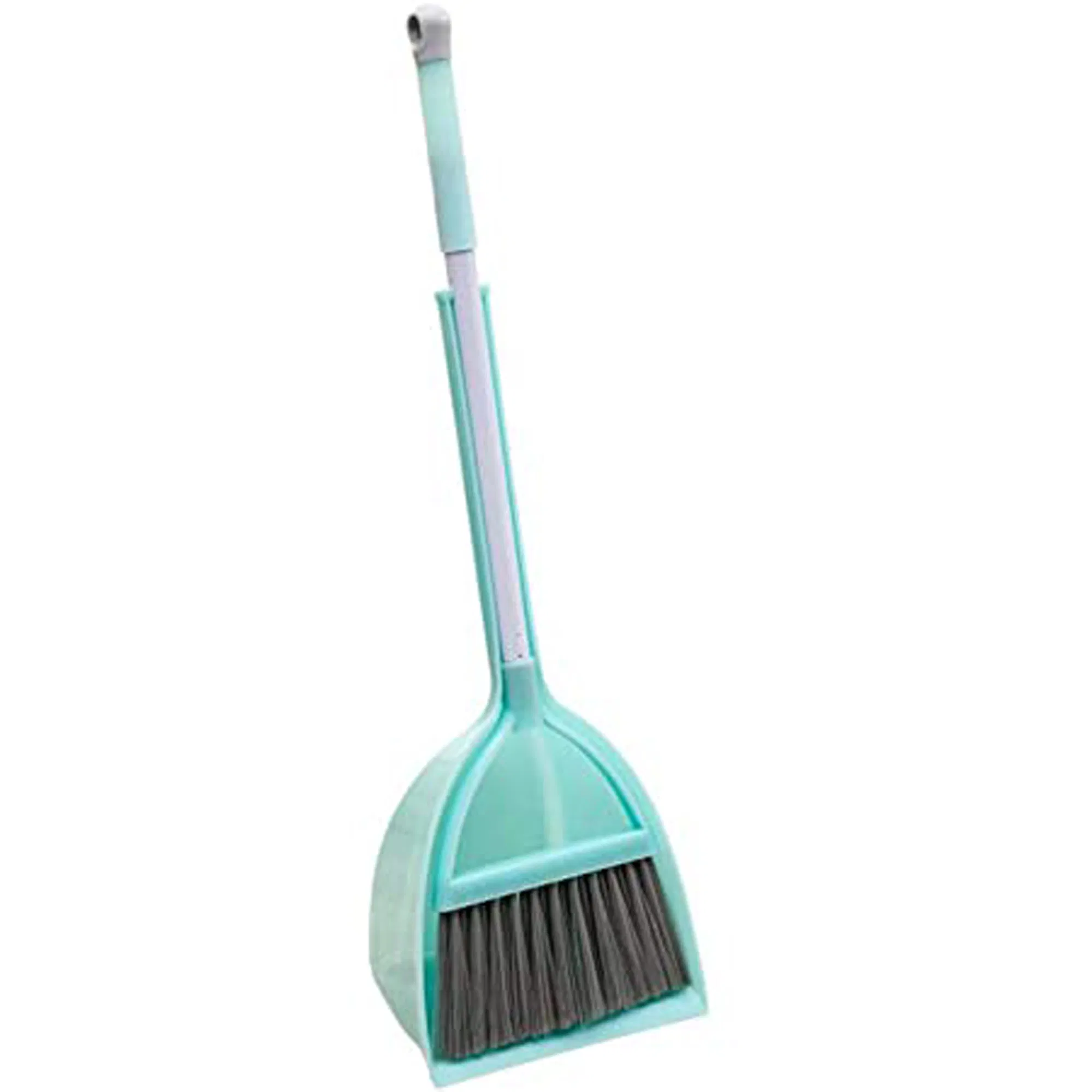 Little Housekeeping Helper Set Light Blue Extended Size Mini Broom with Dustpan for Kids