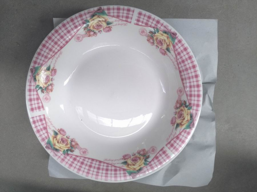 9.2"Soup Plate Round Decal Porcelainware Ceramics Tableware