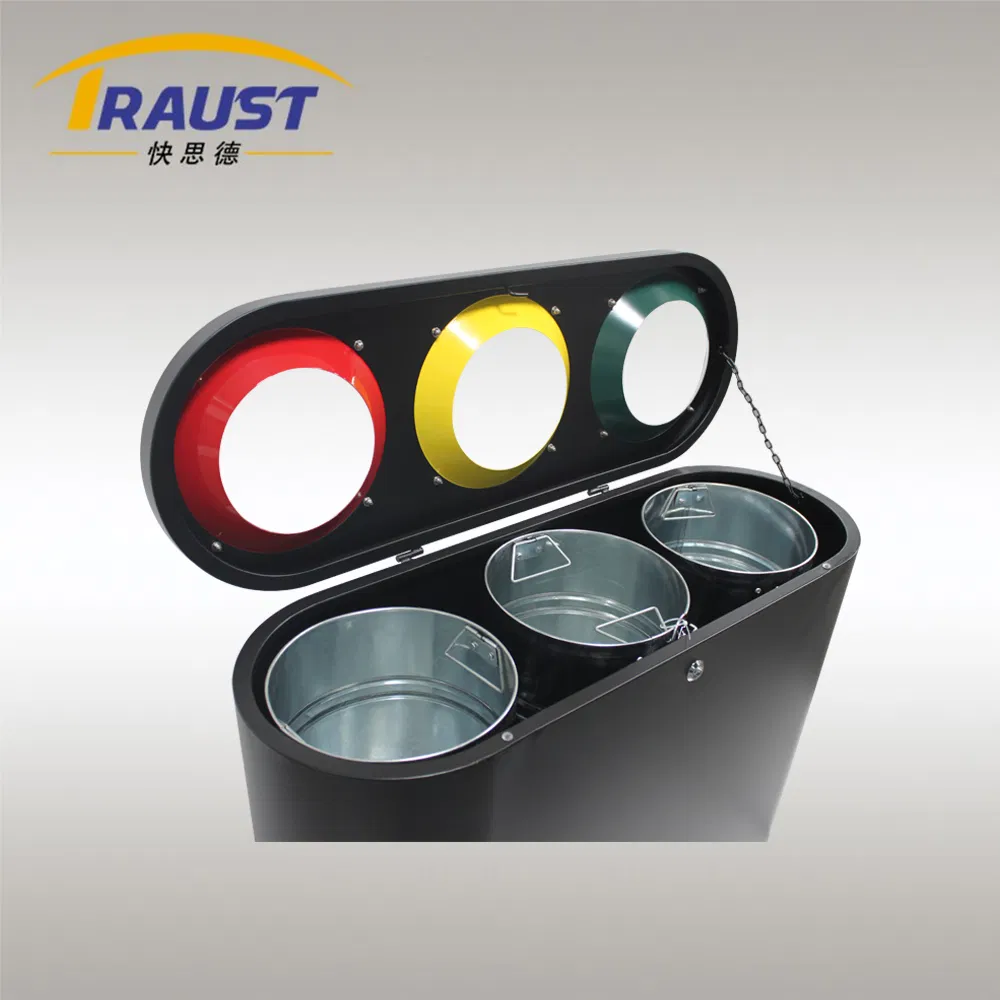 3 in 1 Multi Compartment Indoor Trash Can Recycling Sorting Recycle Bin