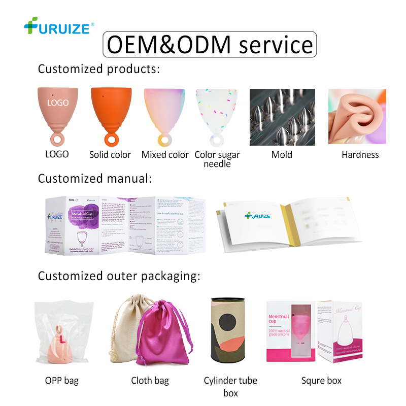 New Arrival ISO 13485 Furuize Silicone Menstrual Cups Women Copa Menstrual Cup