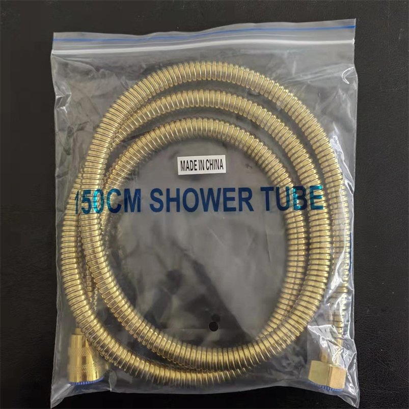Gold Stainless Steel Flexible Shower Hose - Long, Stylish, and Durable Bathroom Water Hose Extension Pipe for Shower