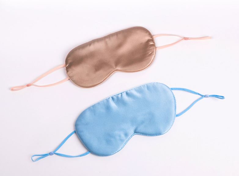 Custom Made Adjustable Ear-Mounted Silk Eye Mask