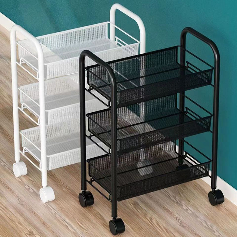 Hot Selling Customizable Universal Bedroom Storage Kitchen Organization Multi-Layer Iron Movable Trolley