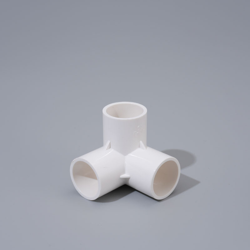 Premium PVC 3D Tee Connector for Residential and Industrial Plumbing Lines 3-Way Plastic Elbow Connectors
