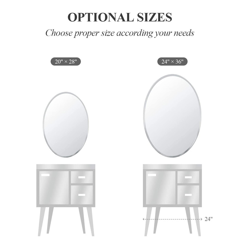 China Manufacturers Wholesale Customized Shape Mirror Glass Furniture for Living Room Bedroom