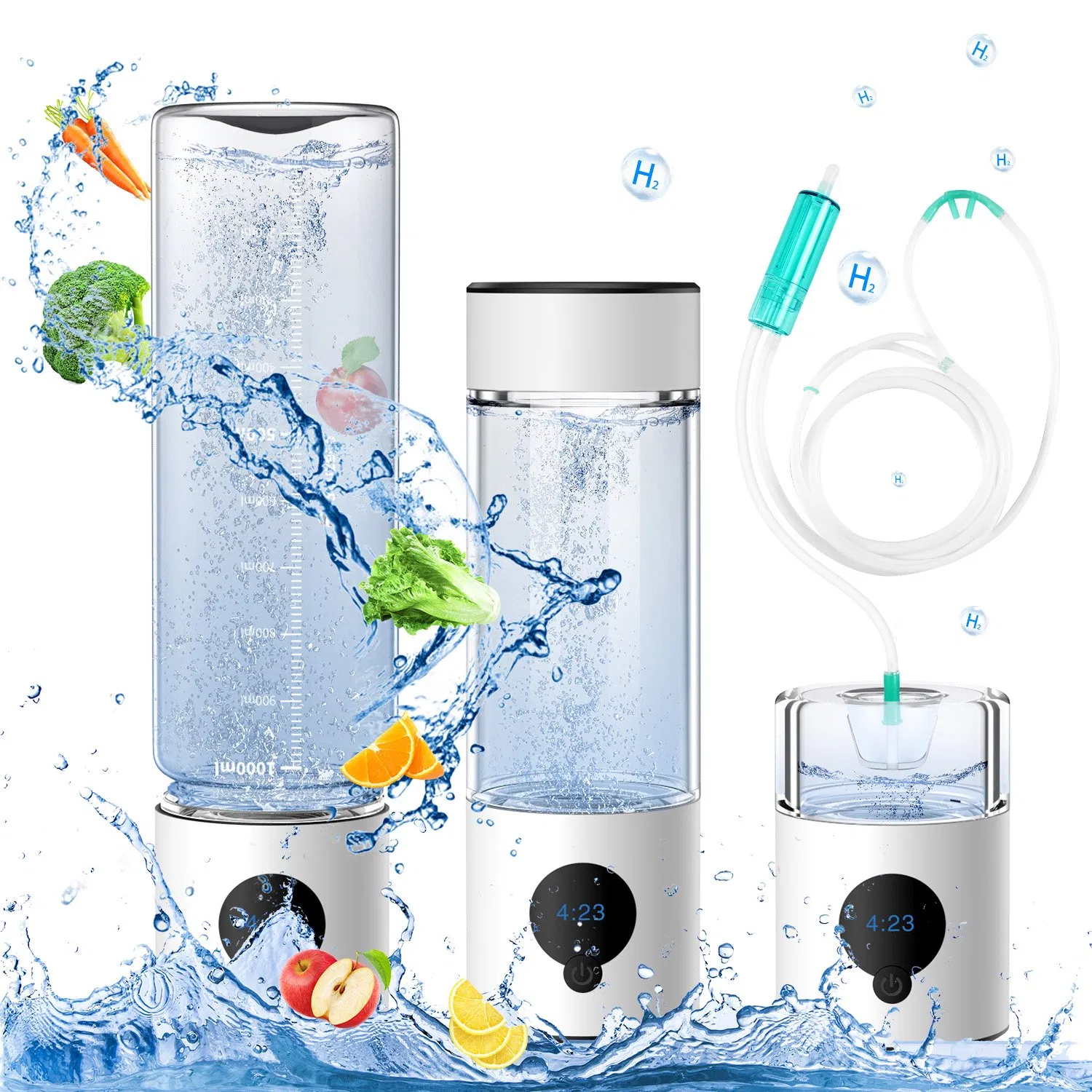Suyzeko OEM 390ml USB Rechargeable Spe Pem Technology Hydrogen Water Generator Hydrogen Rich Water Bottle