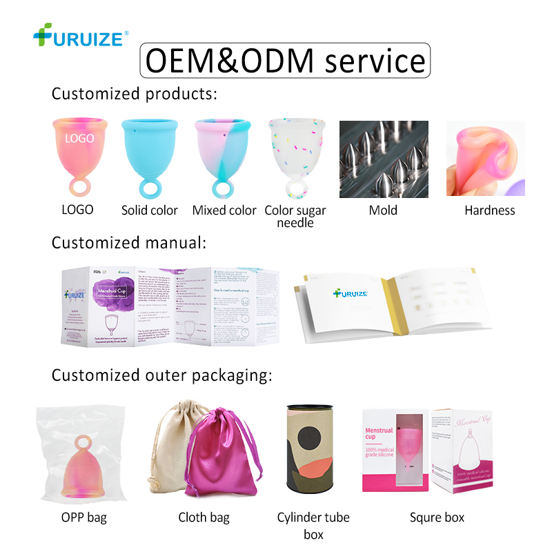 Wholesale Customize High Quality Medical Grade Silicone Cup Soft and Reusable Women Menstrual Cup