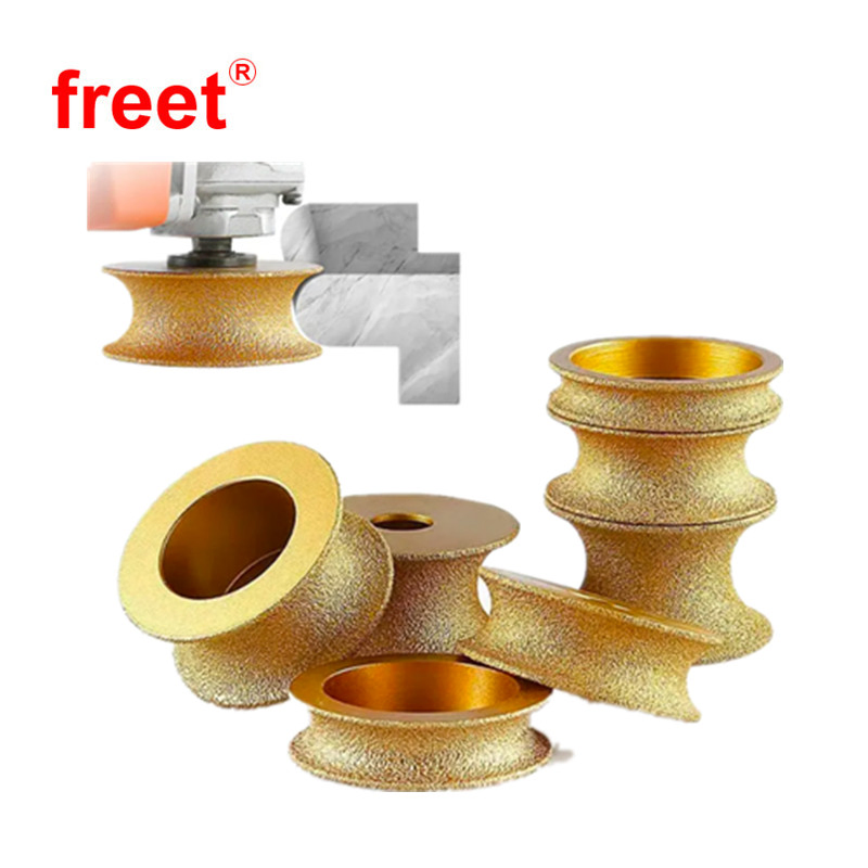 V Shape Full Bullnose Vacuum Brazed Diamond Grinding Wheels CNC Edge Profiling