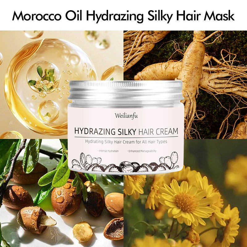 Moroccan Argan Oil Hair Mask Deep Hydration Hair Care Treatment for Soft Smooth Frizz-Free Hair