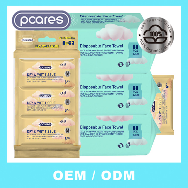 Approved Face Towel Gentle Exfoliation Disposable Facial Washcloth Prism Box Disposable Cotton Towels