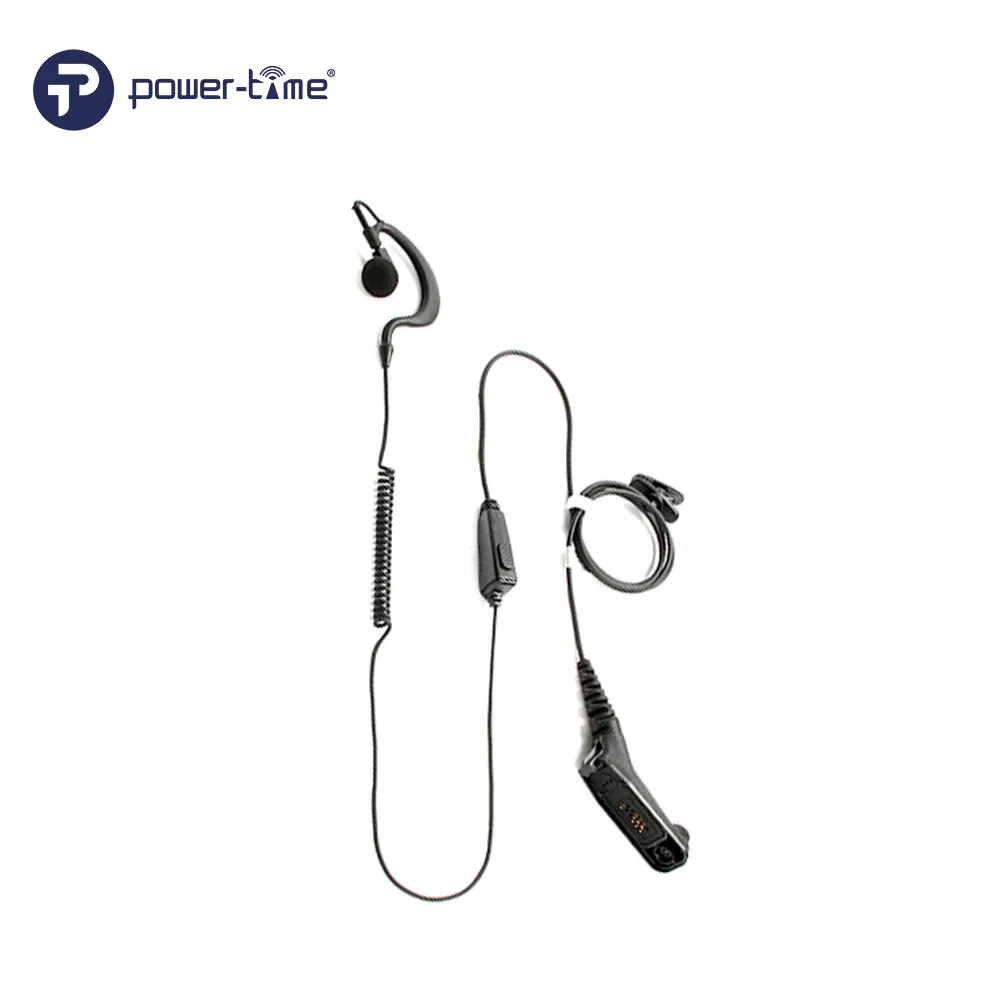 Soft TPU G Shape Ear Hook Earphone with in-Line Ptt