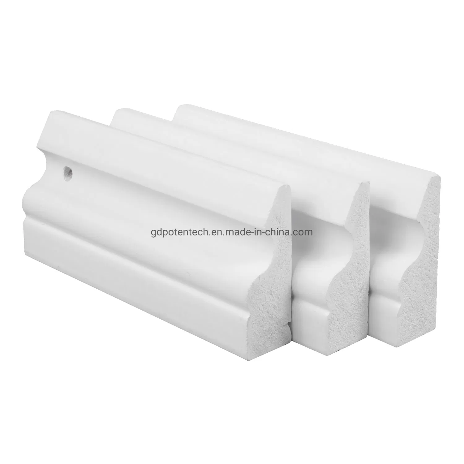 White Window Decoration PVC Mouldings Rams Crown Versatex with High Density