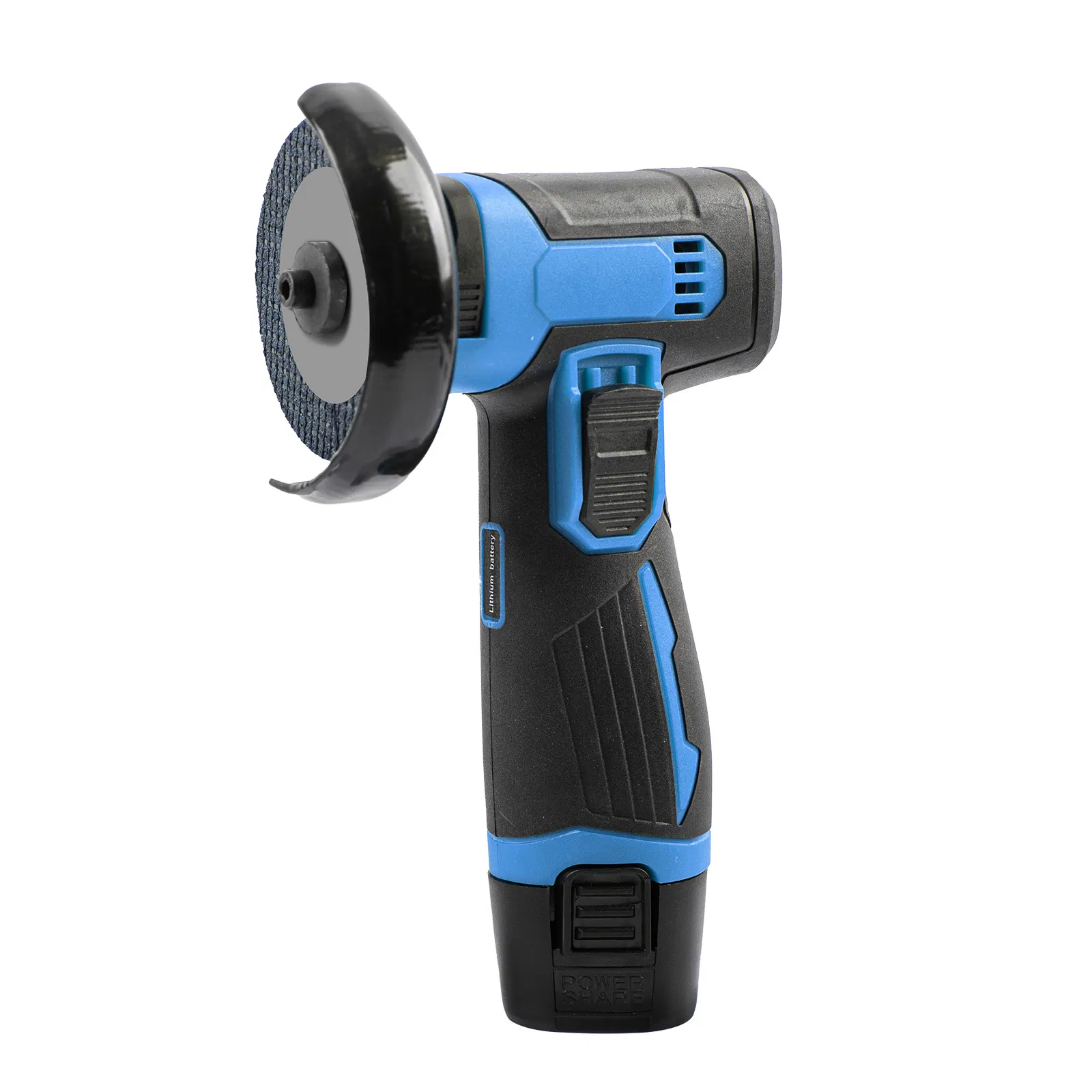 "Lightweight 12V Handheld Angle Grinder - Mini Cordless Tool with Charging Unit"