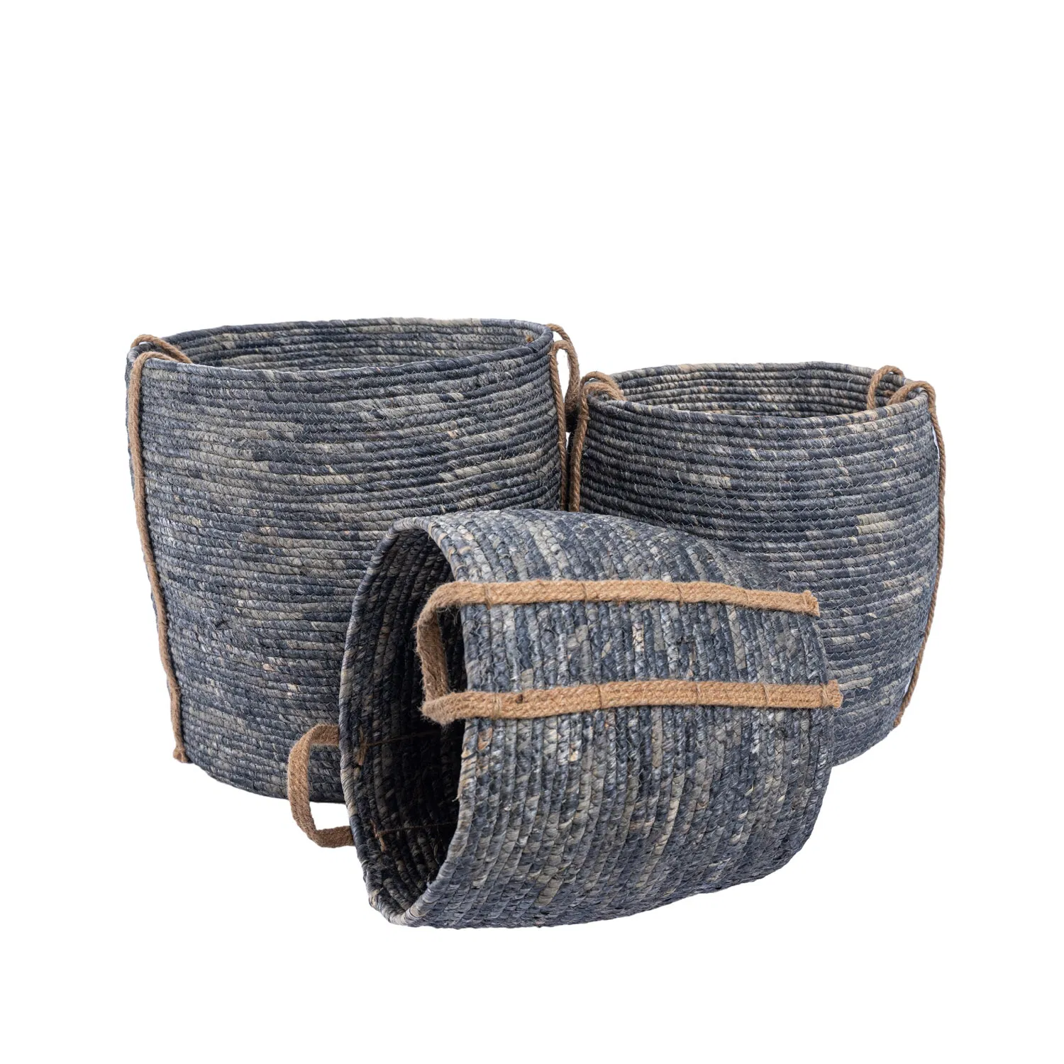 Corn Skin Baskets with Handle Baby Nursery Baskets for Clothes Toy