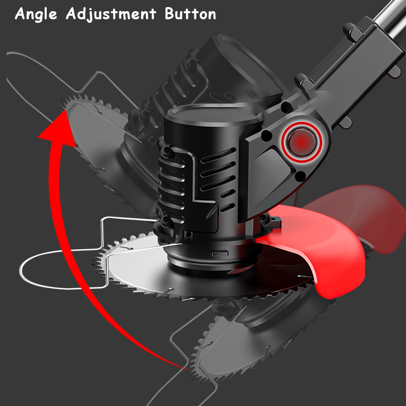 Electric Grass Cutter Lithium 21V Household Foldable Lawn Mower Portable Brush Trimmer Handheld Brush Cutter Lawn Mower