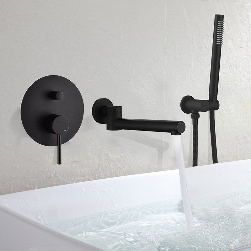Wall Mounted Bath Faucet with Spout Bathtub Mixer