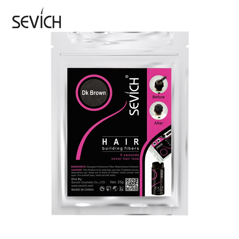 Private Label Keratin Refill Bags Hair Fibers for Thinning Hair and Bald Men
