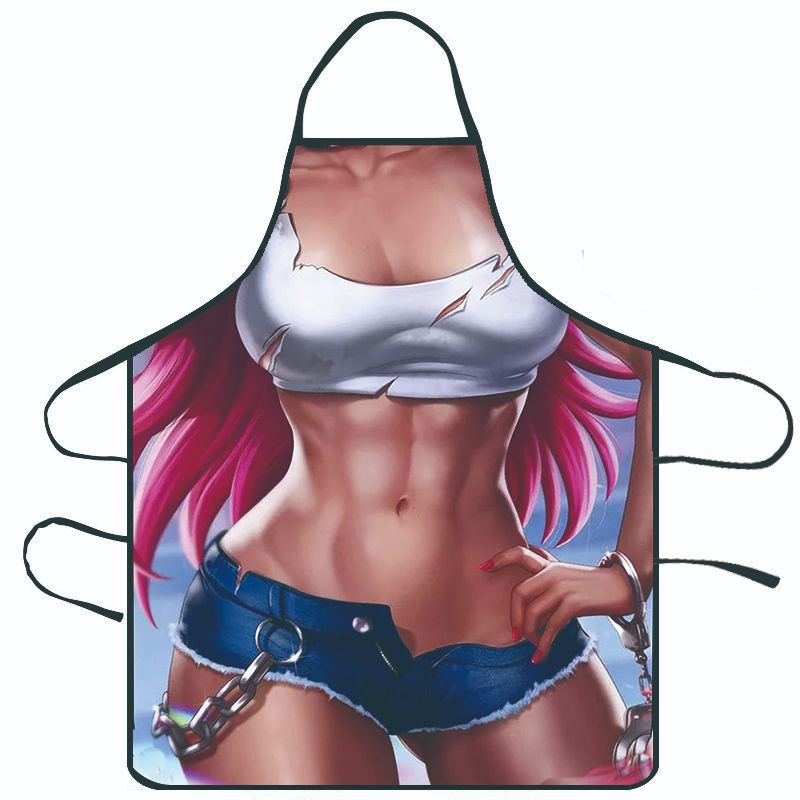 Promotion Christmas Polyester Sublimation Printing Funny Sexy Apron