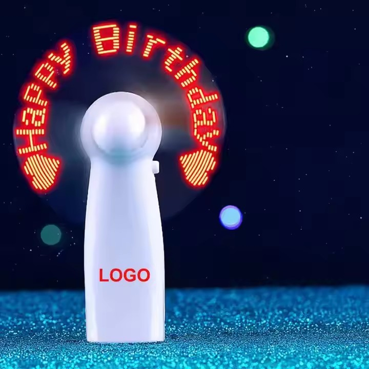 Wholesale Portable LED Flash Message Fan - Mini Handheld Fan for Advertising and Marketing Campaigns