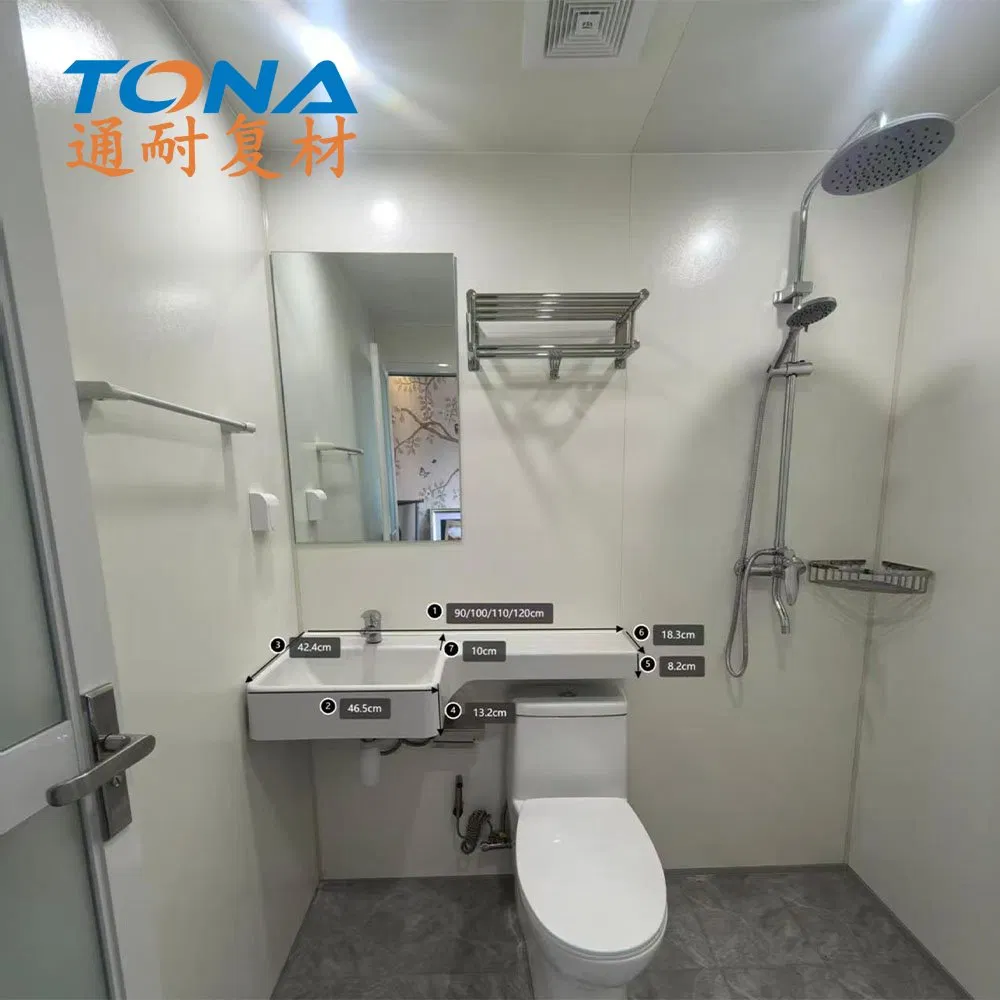 Modern Design Prefab SMC Bathroom with Easy Installation for Residential Building Renovations