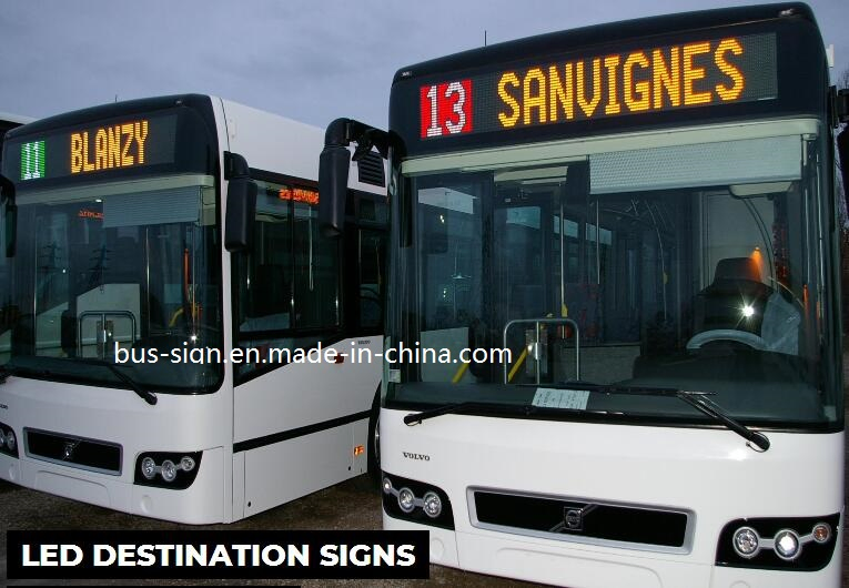 Sinlge Line Amber LED Signage for Bus
