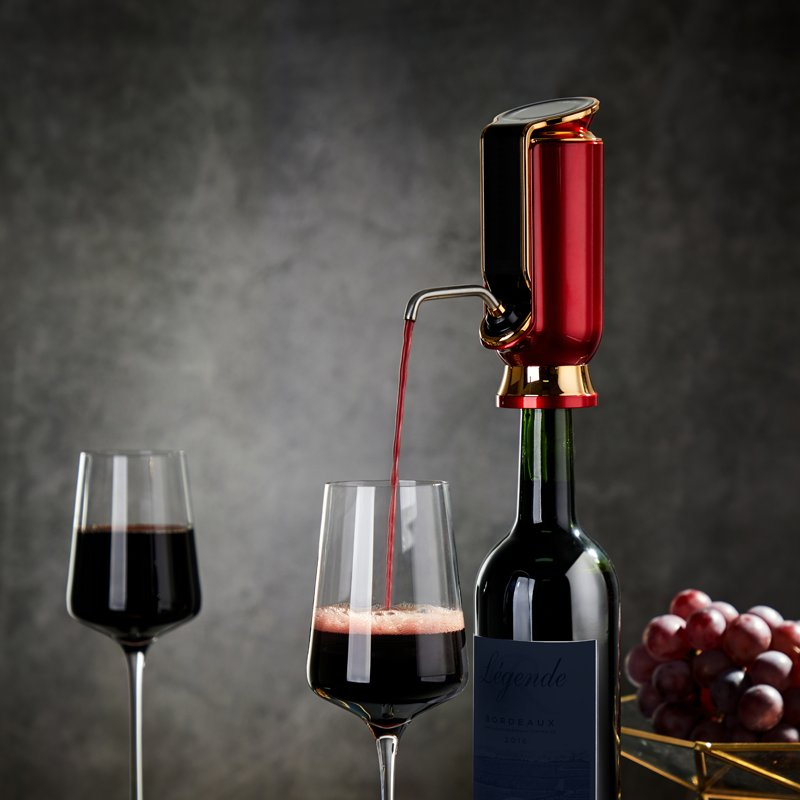 Luxurious 3-in-1 Electric Wine Aerator, Dispenser, and Vacuum Saver - for Improving Wine Taste, Aroma and Wine Preservation, Wine Gift for Women Men