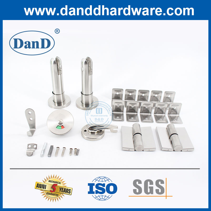 Stainless Steel 304 Shower Bath Room Stall Zinc Alloy Aluminium Public Toilet Cubicle System Accessory Bathroom Partition Hardware