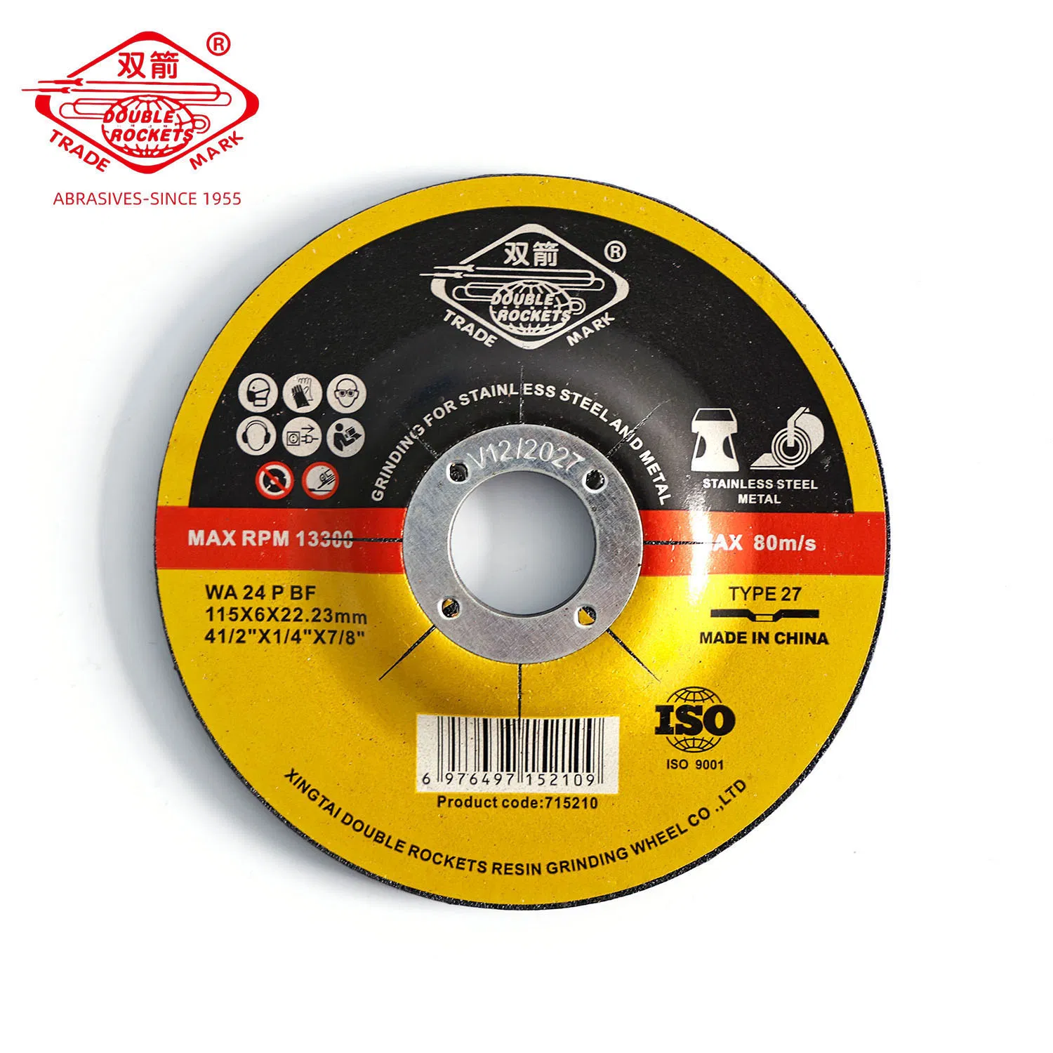 Шлифовальный круг T27 115x6x22.23 мм для металла